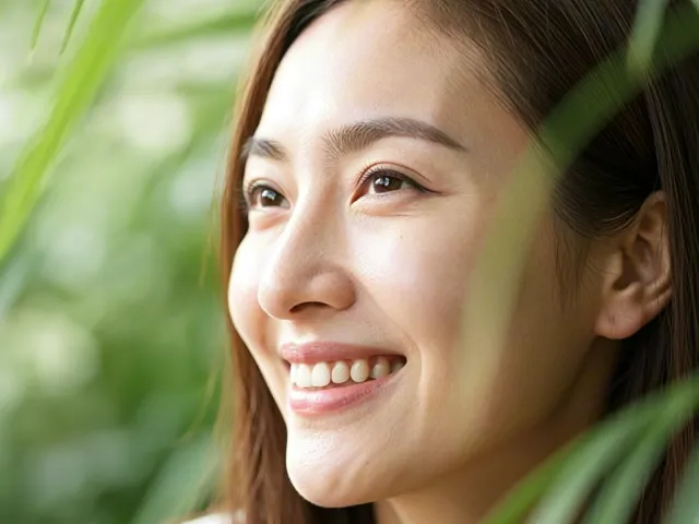 Portrait of a happy woman outdoors