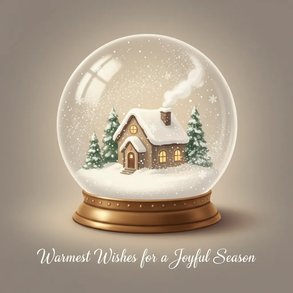 Snow Globe with Winter Cottage