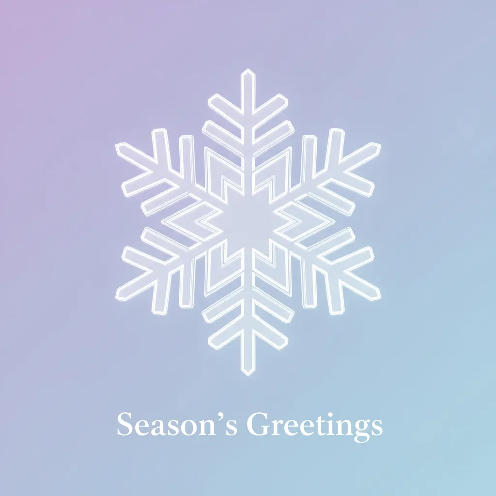 Snowflake Season’s Greetings — holiday card design