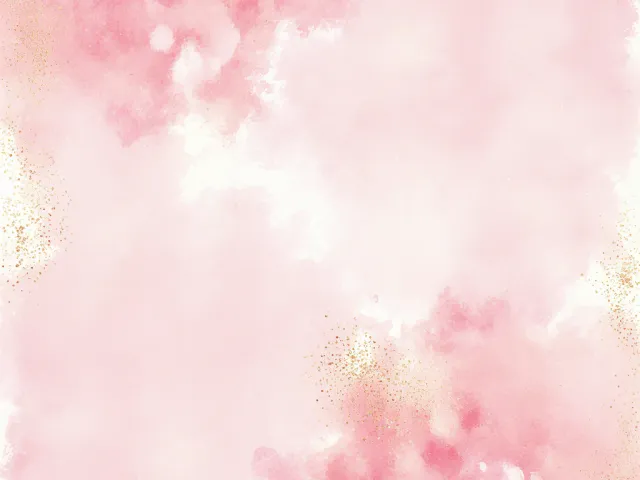 Pink watercolor texture with delicate cloud-like shapes.