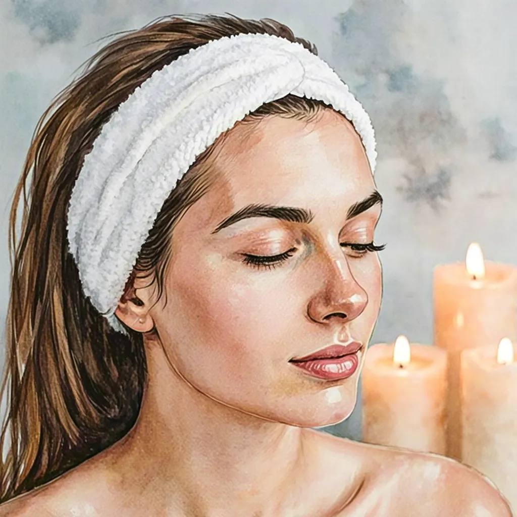 Spa candles and beauty portrait watercolor || AI: ERNIE