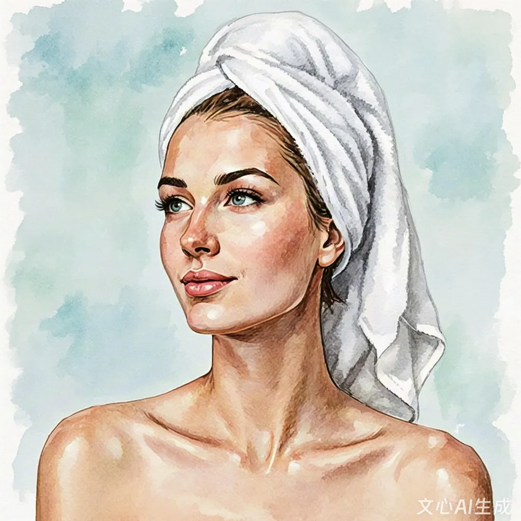 Spa woman portrait with towel wrap