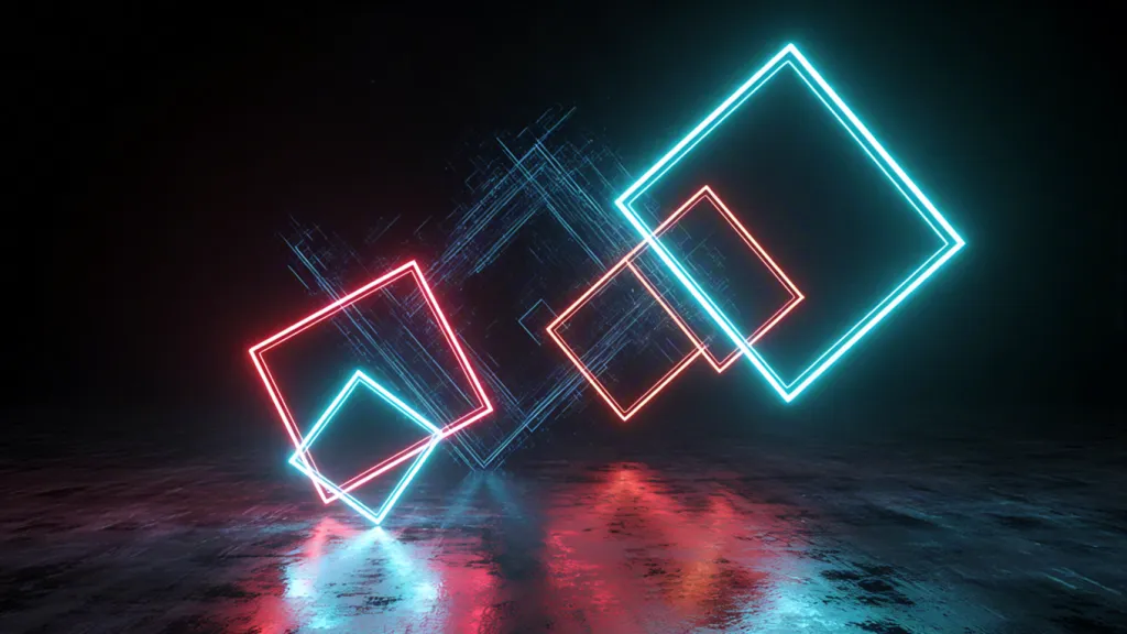 Square line forming a swirl