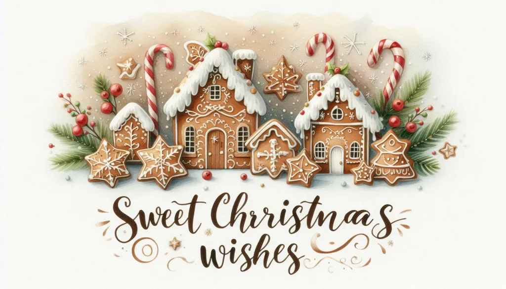 Sweet Christmas Wishes Gingerbread Card