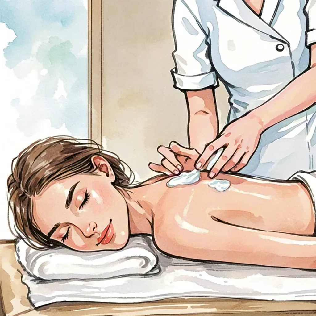 Watercolor spa relaxation