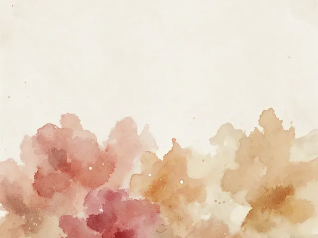 Beige and brown watercolor splash background.