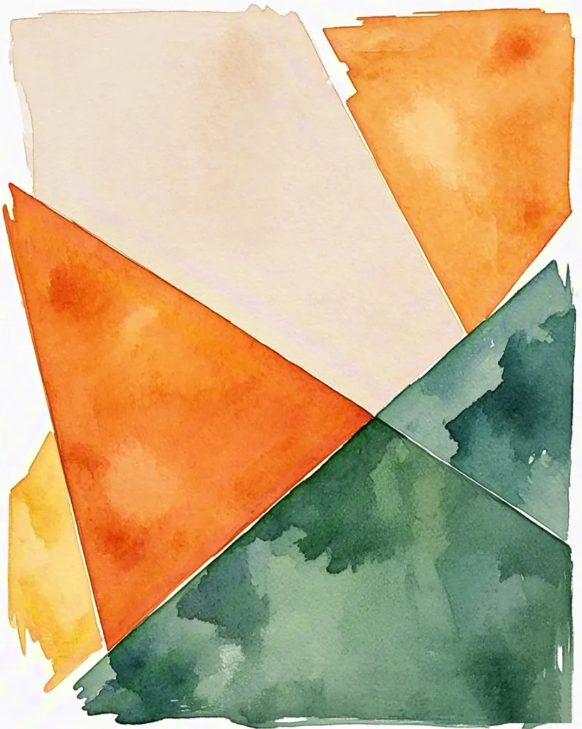 Watercolor abstract composition