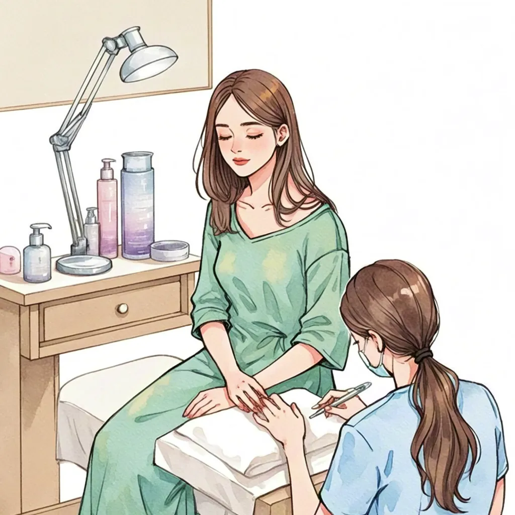 Watercolor beauty consultation