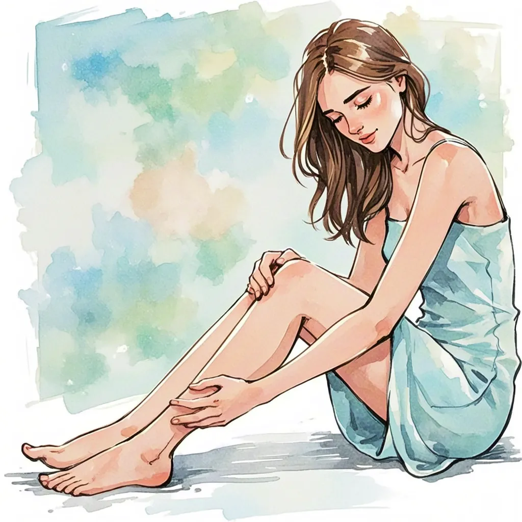 Watercolor relaxing spa scene