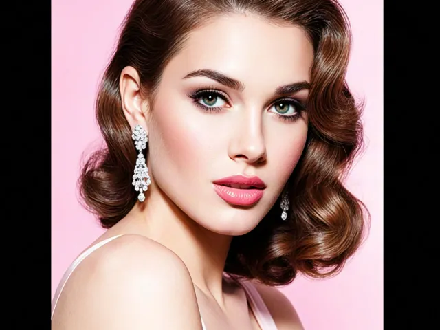 Soft portrait of a woman with classic makeup