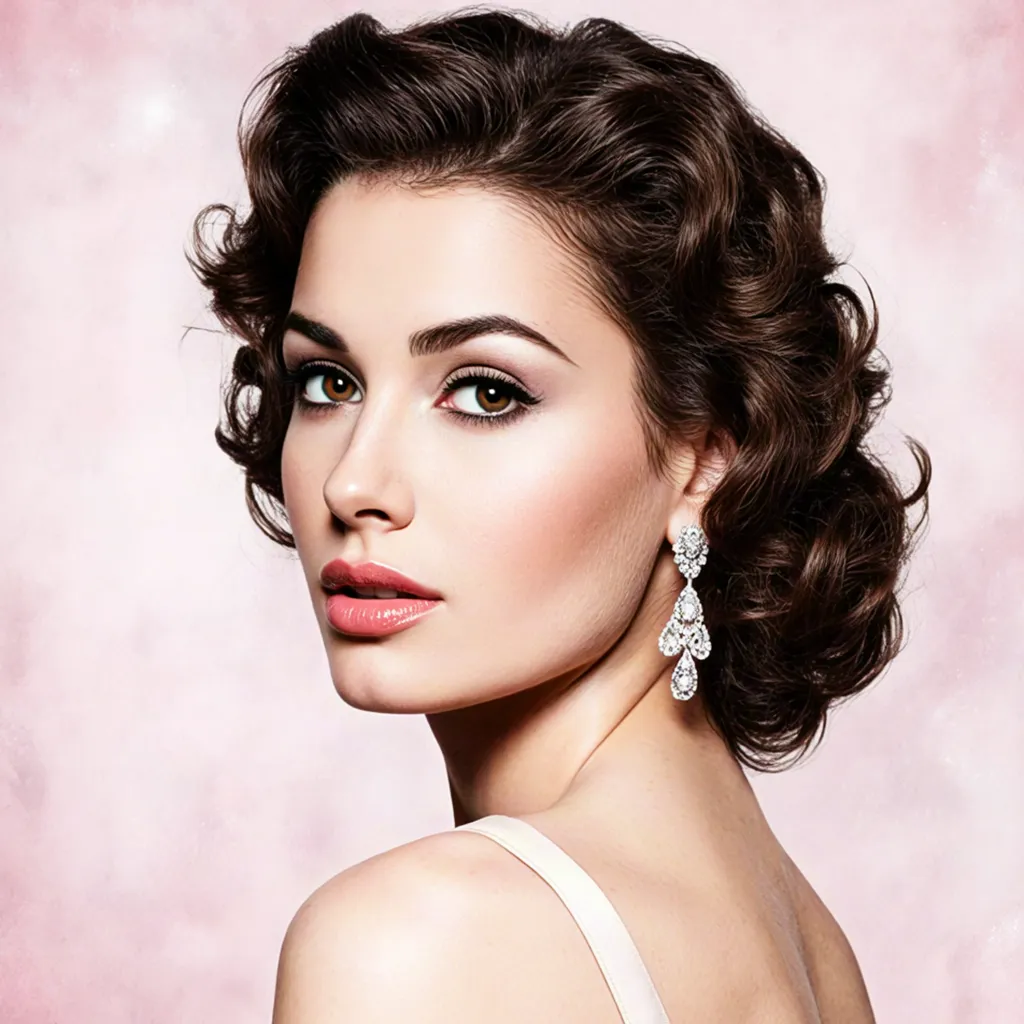 Classic Beauty Portrait with Elegant Earrings
