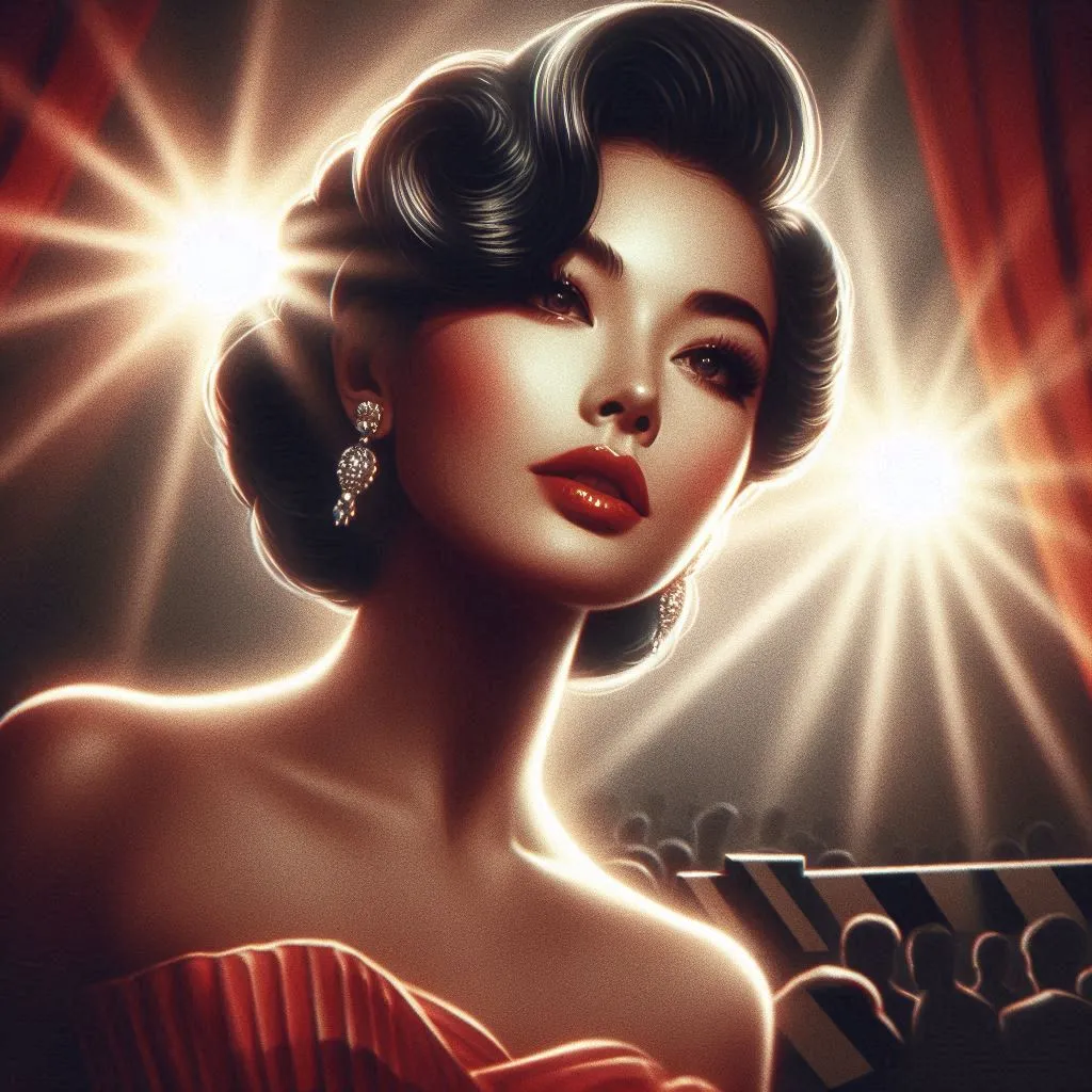 Classic Hollywood Glamour Woman on Red Carpet || ai