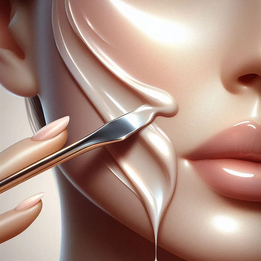 Cosmetic Skin Treatment Close-Up