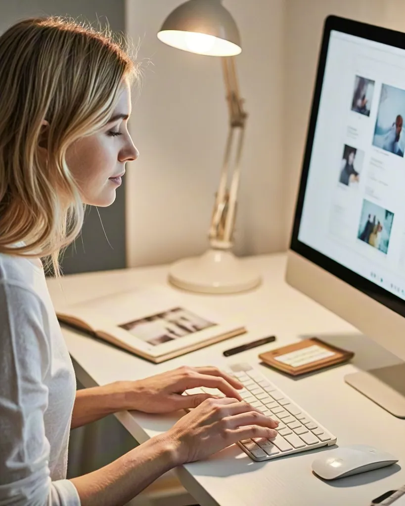 Designer Working Late at Computer