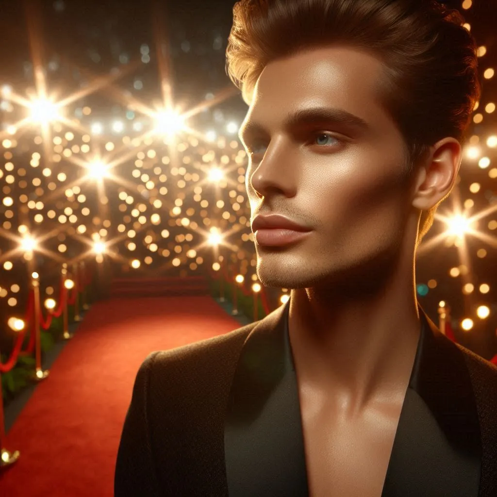 Elegant Male Celebrity on Red Carpet || ai