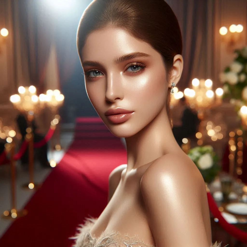Elegant Woman in Luxurious Candlelit Hall || AI