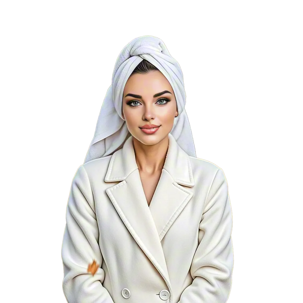 Elegant Woman in White Fashion Portrait