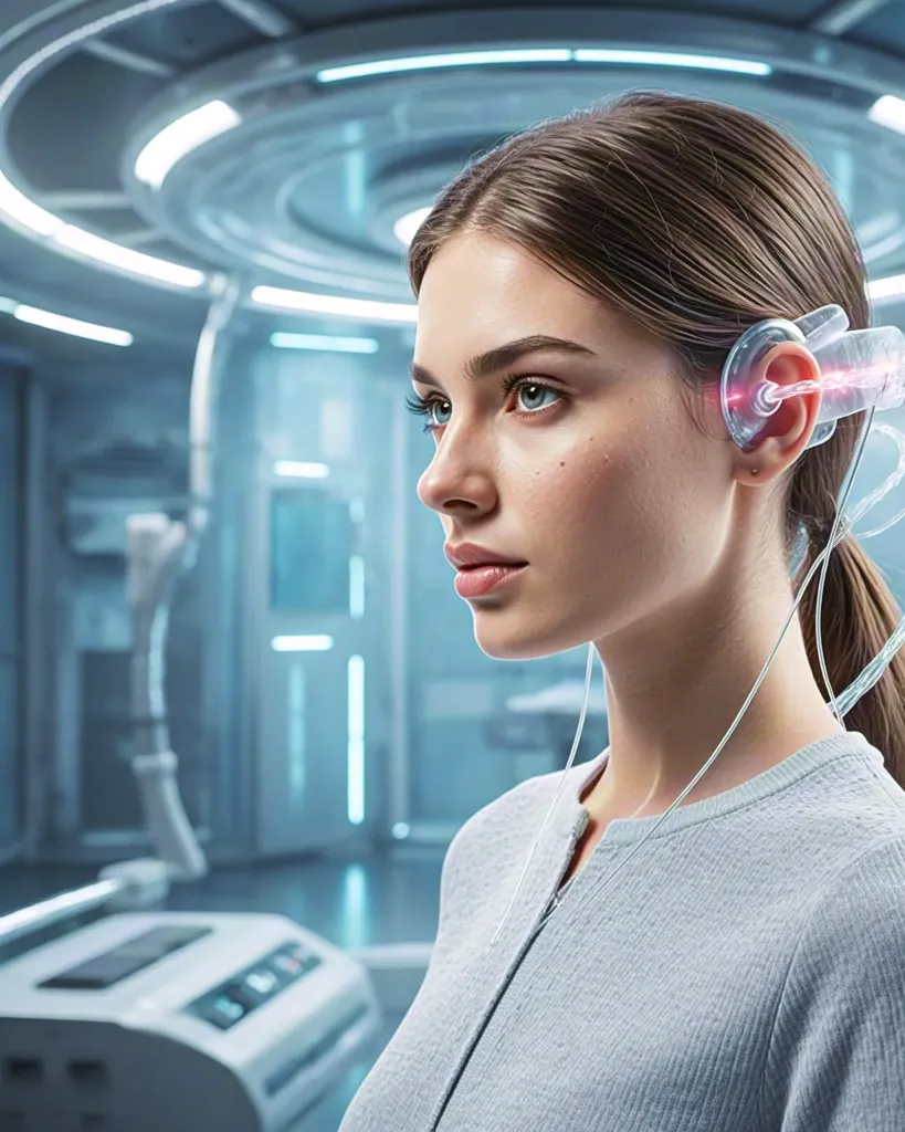 Futuristic AR Portrait of Woman With Digital Interface || ai