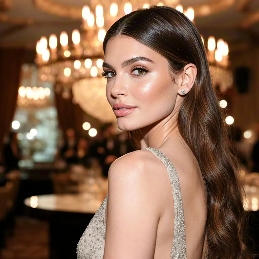 Glamour beauty portrait in luxury interior