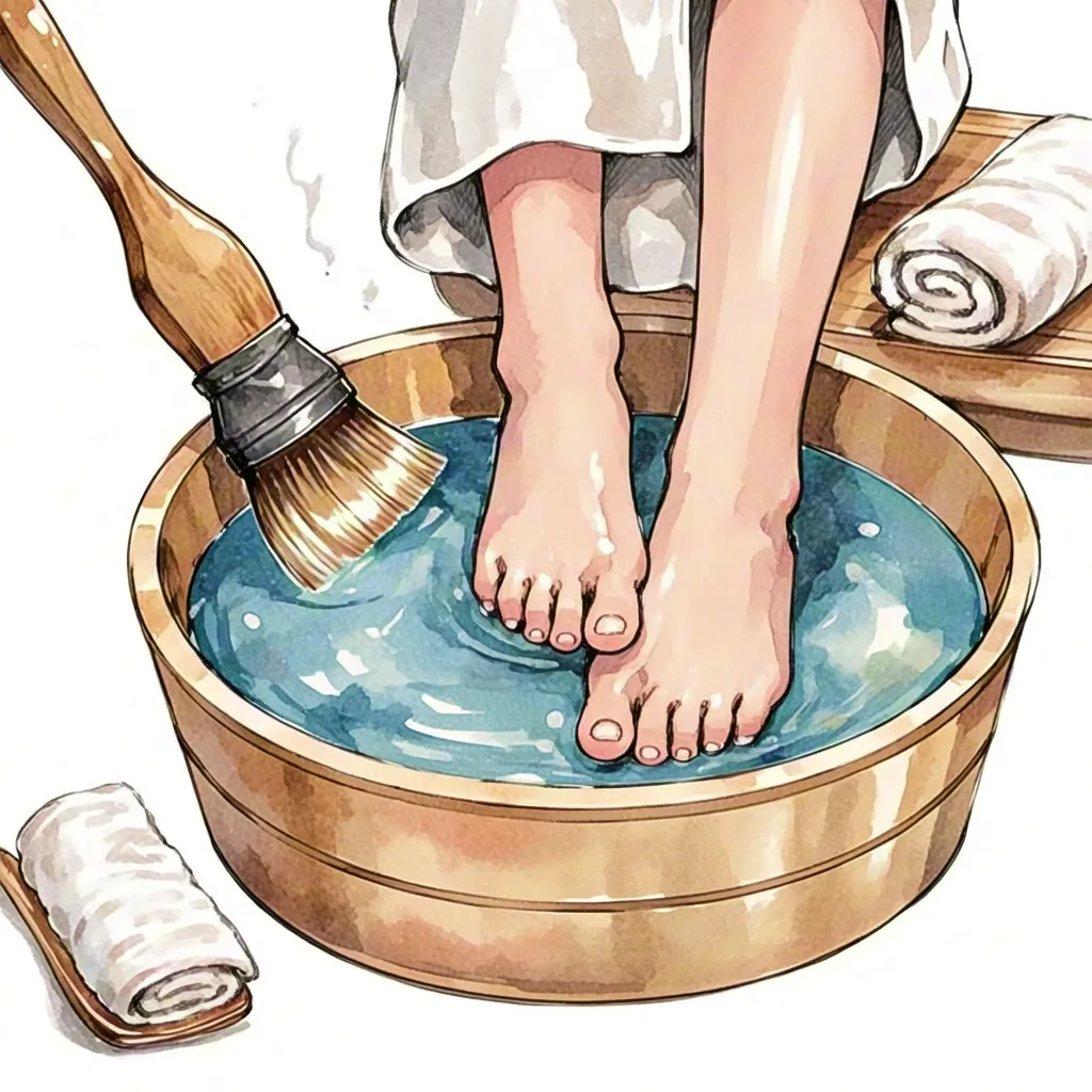Pedicure Foot Soaking Illustration