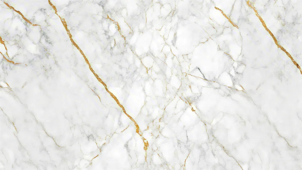 Elegant white marble surface with natural gold veins and soft texture