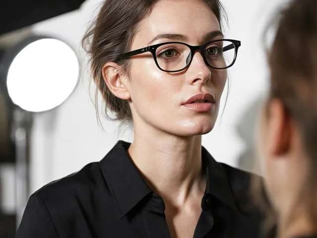 Portrait of professional woman wearing glasses indoors