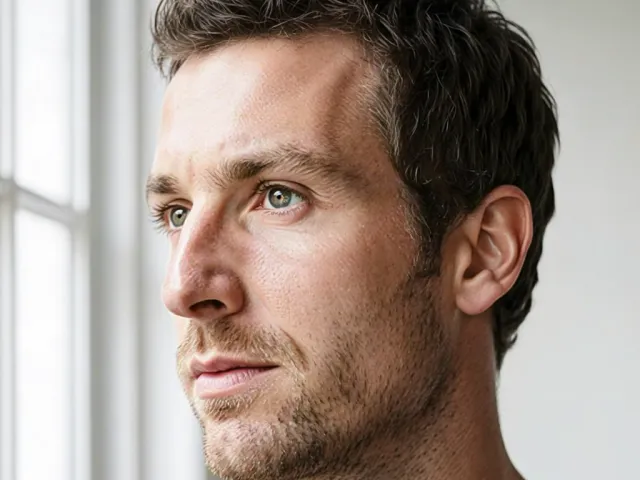 Portrait of man with natural window light